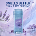 Secret Fresh Antiperspirant Deodorant for Women. 72hr Breathable Sweat & Odor Protection. Instant Freshness & Gentle. PH Balancing Minerals. Clear Gel. Relaxing Lavender Scent. 2.6 oz