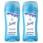 Secret Antiperspirant and Deodorant for Women. 24hr Sweat & Odor Protection. PH Balanced Protection. Gentle on Skin. Invisible Solid. Clean Lavender Scent. 2.6 oz (Pack of 2)