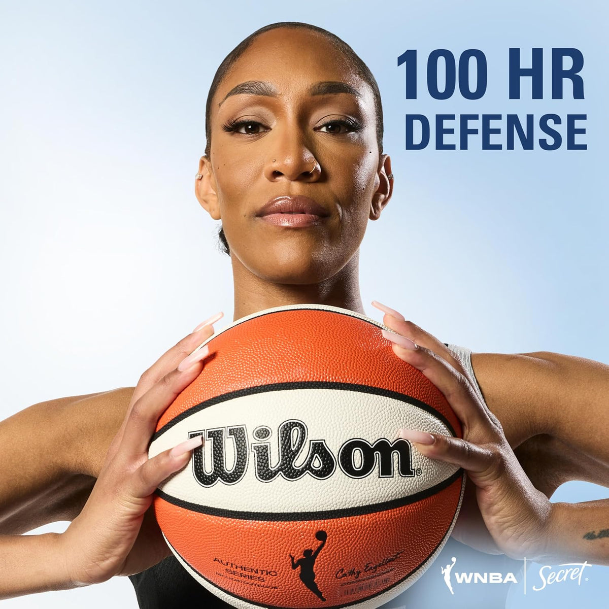 Secret Clinical Strength 100HR Defense. Invisible Solid Antiperspirant Deodorant for Women. A'Ja Wilson Edition. Triple Threat Sweat Protection. Hyaluronic Acid. Court Queen Citrus Scent. 2.6 oz