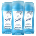 Secret Antiperspirant and Deodorant for Women. 24hr Sweat & Odor Protection. PH Balanced Protection. Gentle on Skin. Invisible Solid. Unscented. 2.6 oz (Pack of 3)