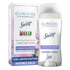 Secret Clinical Strength Antiperspirant Deodorant for Women. Couldn't Be Lovelier. 3X Sweat Protection. 72hr Sweat & Odor Protection. PH Balanced. Invisible Solid. Raspberry & Bubbles Scent. 2.6 oz