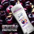 Secret Fresh Antiperspirant Deodorant. Visions of Sugarplums Scent. 2.6oz | 72 Hour Holiday Sweat & Odor Protection with Pro-Hyaluronic Acid. Limited Edition Invisible Solid. pH Balancing Minerals