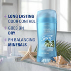 Secret Fresh Antiperspirant Deodorant for Women. 72hr Breathable Sweat & Odor Protection. Instant Freshness & Gentle. PH Balancing Minerals. Invisible Solid. Hidden Oasis Scent. 2.6 oz