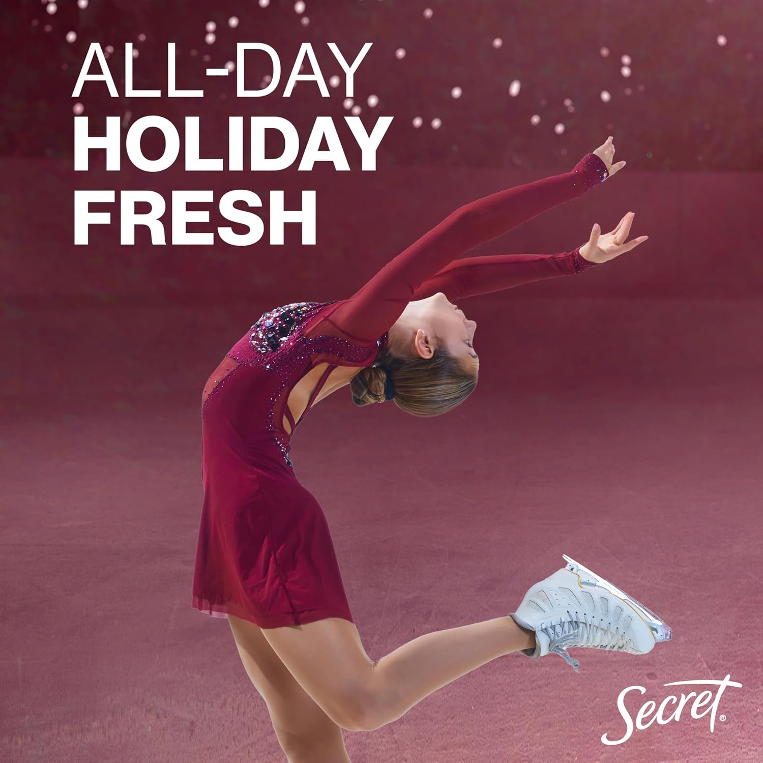 Secret Fresh Antiperspirant Deodorant. Champagne Blush Scent. 2.6oz | 72 Hour Holiday Sweat & Odor Protection with Pro-Hyaluronic Acid. Limited Edition Invisible Solid. pH Balancing Minerals