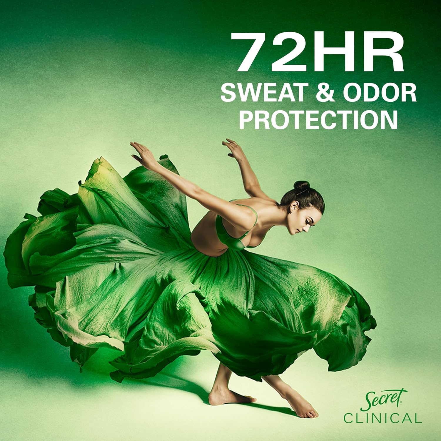 Secret Clinical Strength Antiperspirant Deodorant for Women. Wickedly Wonderful. 3X Sweat Protection. 72hr Sweat & Odor Protection. PH Balanced. Invisible Solid. Cashmere Woods & Lime Scent. 2.6 oz