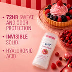Secret Fresh Antiperspirant Deodorant for Women. Berry Bright Scent. 2.6oz | 72 Hour Holiday Sweat & Odor Protection with Pro-Hyaluronic Acid. Limited Edition Invisible Solid. pH Balancing Minerals