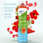 Secret Dry Spray Antiperspirant Deodorant for Women. 48hr Weightless Sweat & Odor Protection. Gentle on Skin. Tropical Hibiscus Scent. 4.1 oz (Pack of 3)