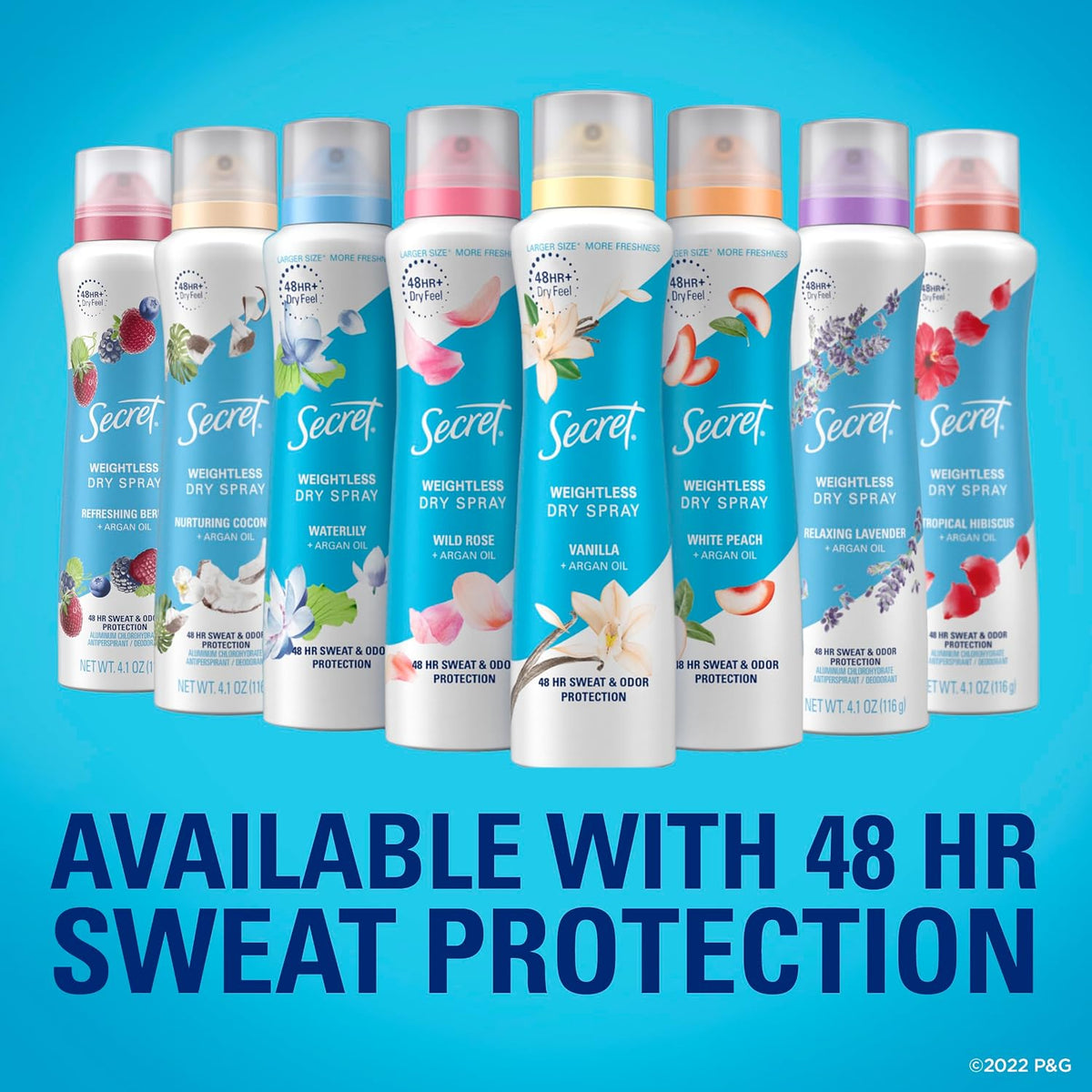 Secret Dry Spray Aluminum Free Deodorant for Women. 48hr Weightless Odor Protection. Gentle on Skin. Midnight Jasmine Scent. 4.1 oz (Pack of 2)