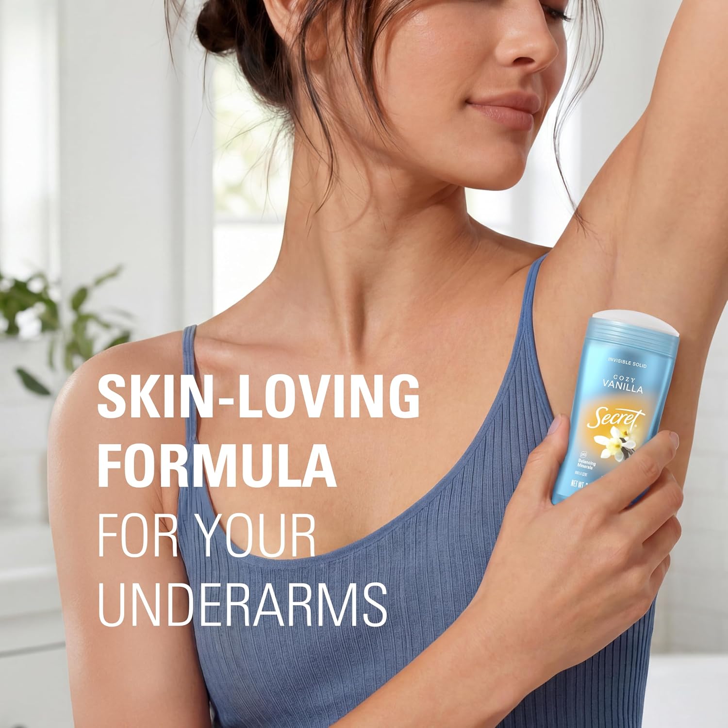 Secret Fresh Antiperspirant Deodorant for Women. 72hr Breathable Sweat & Odor Protection. Instant Freshness & Gentle. PH Balancing Minerals. Invisible Solid. Cozy Vanilla Scent. 2.6 oz (Pack of 3)