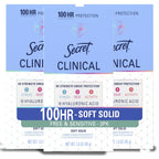 Secret Clinical Strength Antiperspirant and Deodorant for Women. Free & Sensitive. 3X Stress Sweat Protection. PH Balancing Minerals. Soft Solid. Unscented. 1.6 oz (Pack of 3)