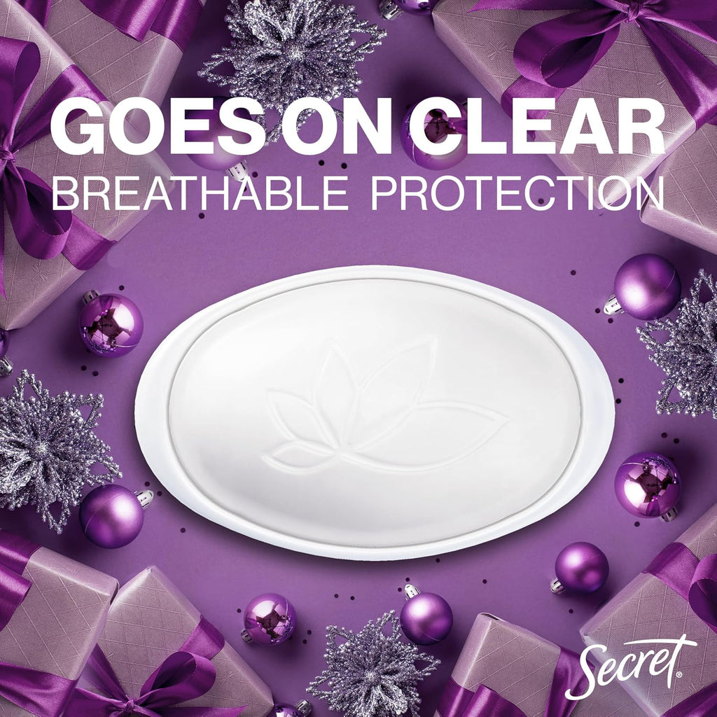 Secret Fresh Antiperspirant Deodorant. Visions of Sugarplums Scent. 2.6oz | 72 Hour Holiday Sweat & Odor Protection with Pro-Hyaluronic Acid. Limited Edition Invisible Solid. pH Balancing Minerals