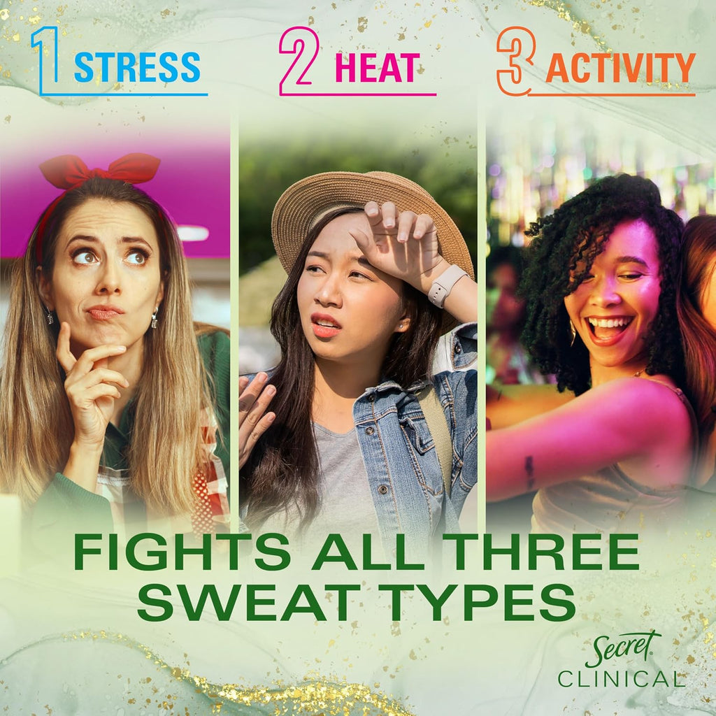 Secret Clinical Strength Antiperspirant Deodorant for Women. Wickedly Wonderful. 3X Sweat Protection. 72hr Sweat & Odor Protection. PH Balanced. Invisible Solid. Cashmere Woods & Lime Scent. 2.6 oz